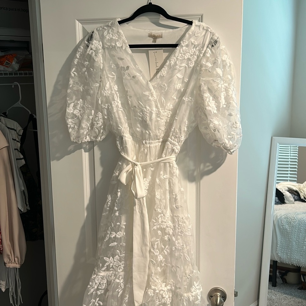 ONE LOVED BABE WHITE DRESS! 🤍
